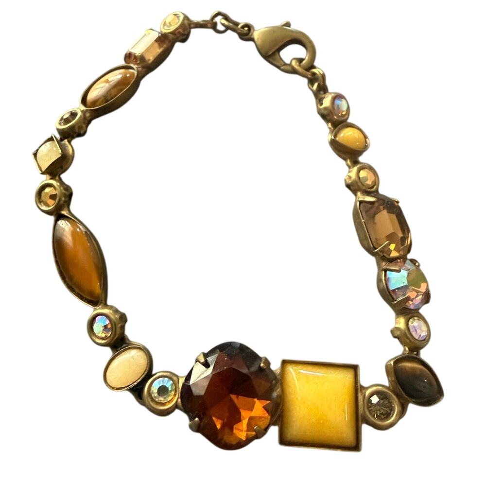 Sorrelli Crystal Brass Tone Bracelet